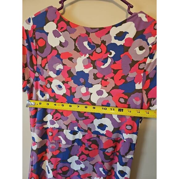 Boden Floral Short-Sleeve Dress Size 10 R Multi-Color - Picture 8 of 8